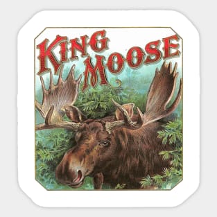 King Moose - Vintage Cigar Box Art Sticker